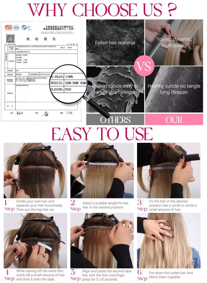 Lacer Tape in Weft Hair Extensions Remy Human Hair 18inch Genius Weft Tape in Hair Extensions Chestnut Brown Mixed Dark Brown with Dark Brown Roots Invisible Tape 50g - Image 5